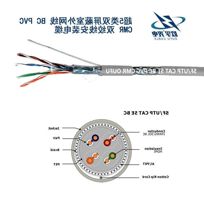 铜仁市SF / UTP CAT 5E BC PVC CMR双绞线安装电缆